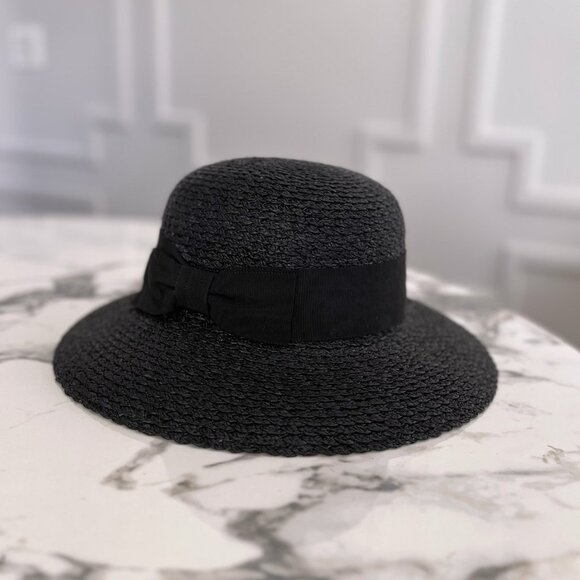 NWT - Helen Kaminski Cascara Raffia Hat - Charcoal main image 4